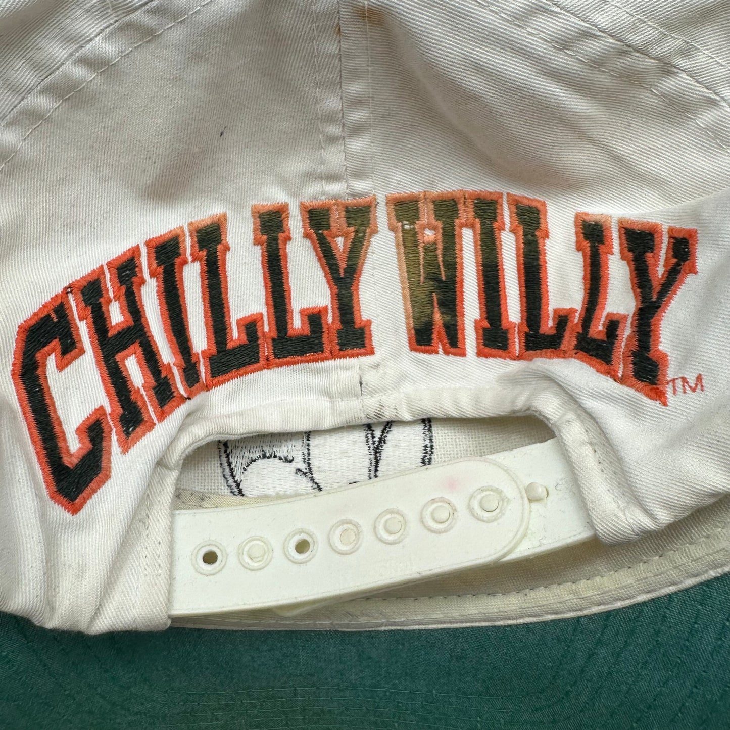 Vintage Chilly Willy American Needle Block Head Snap Back Hat