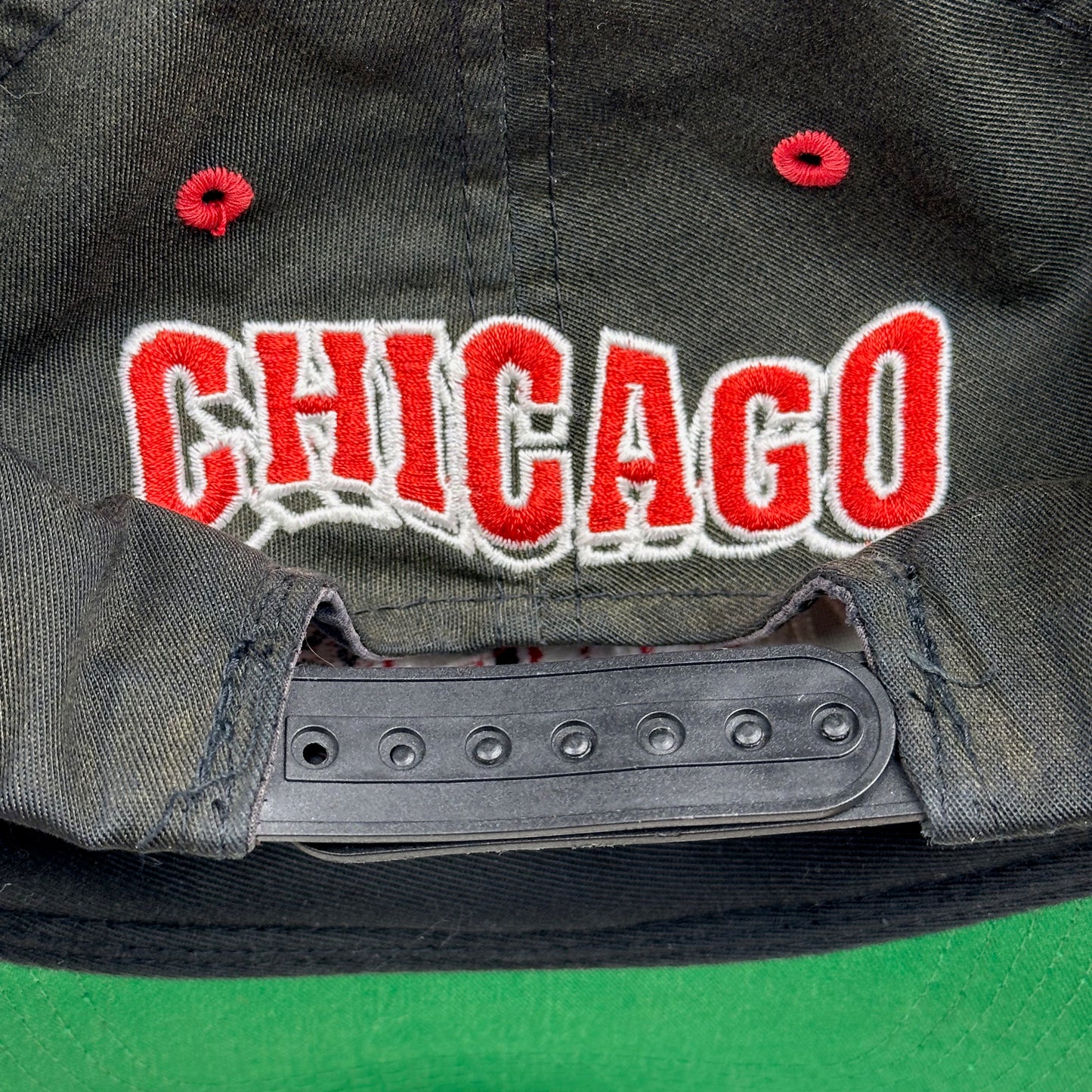 Vintage Chicago Bulls Wave G Cap Black Snap Back Hat