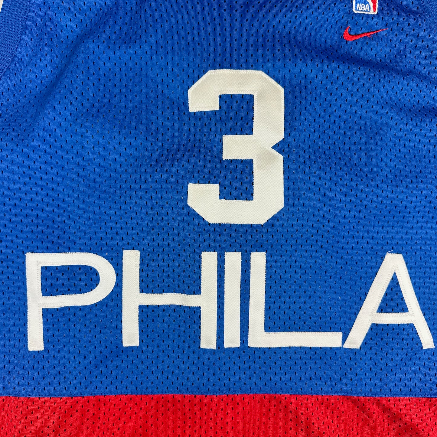 Allen Iverson #3 Philidelphia 76ers Blue & Red Nike Basketball Jersey