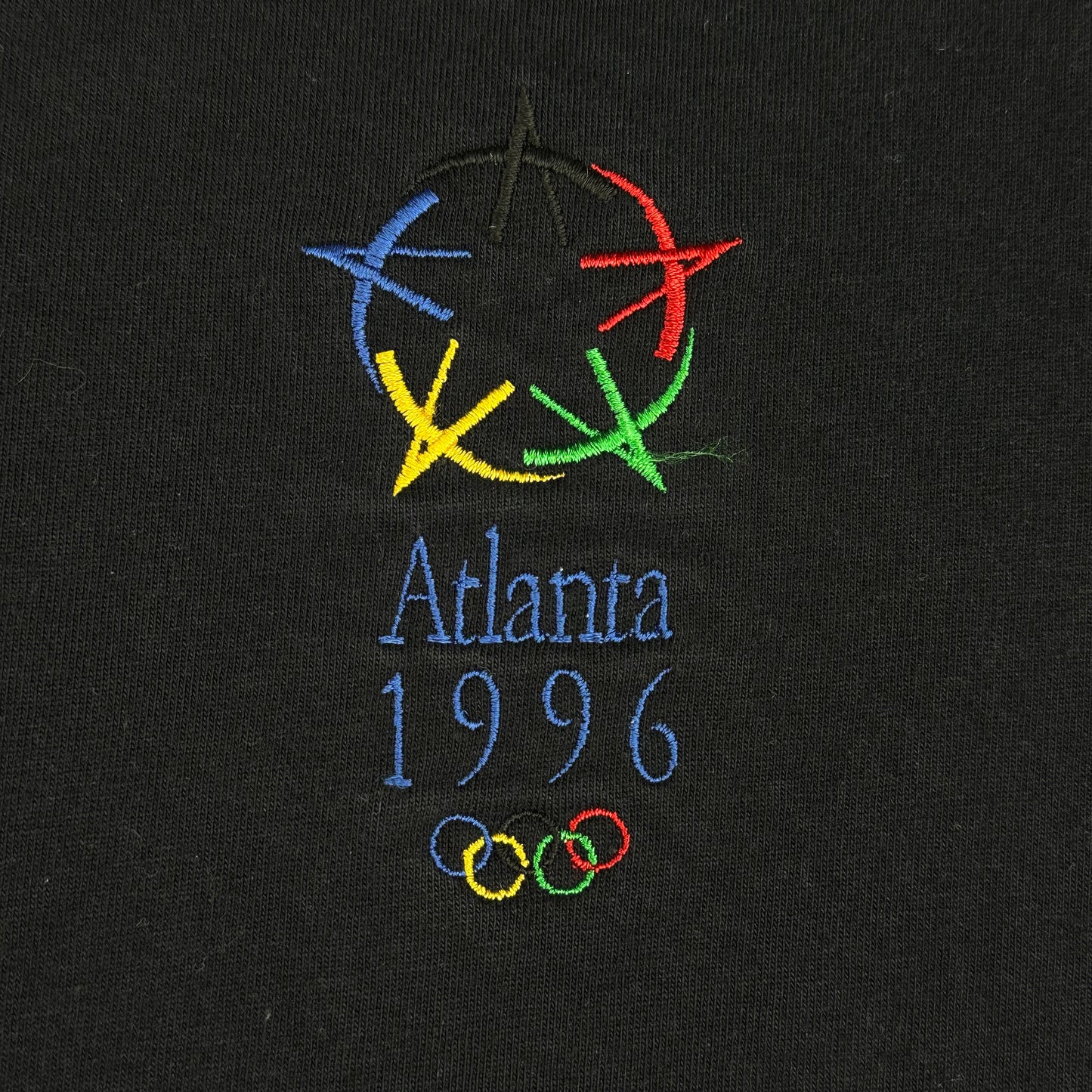 Vintage Atlanta 1996 Olympics Black Mock Neck Long Sleeve Tee