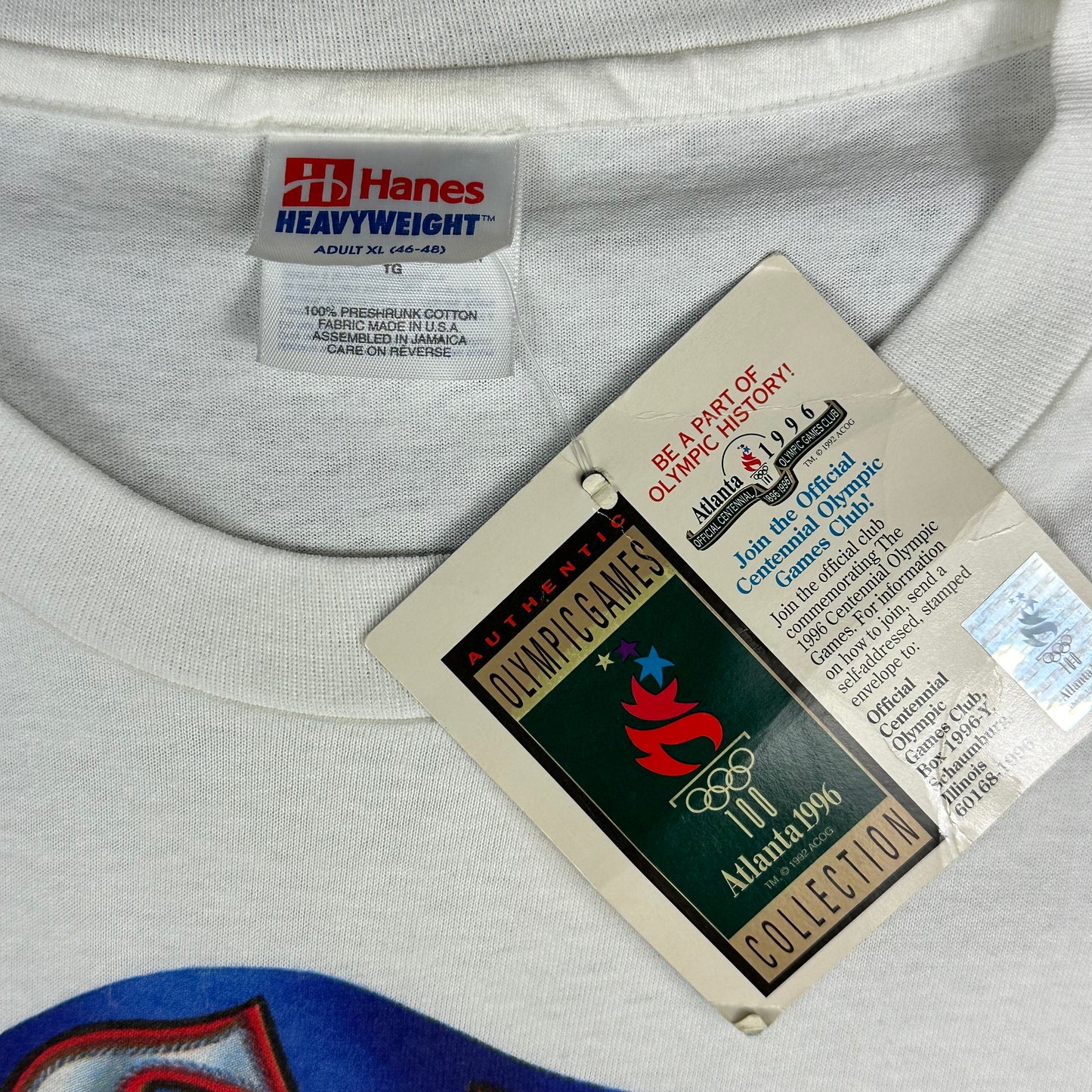 Vintage Atlanta 1996 Olympics White Gold Medal Tee (New with Tags)