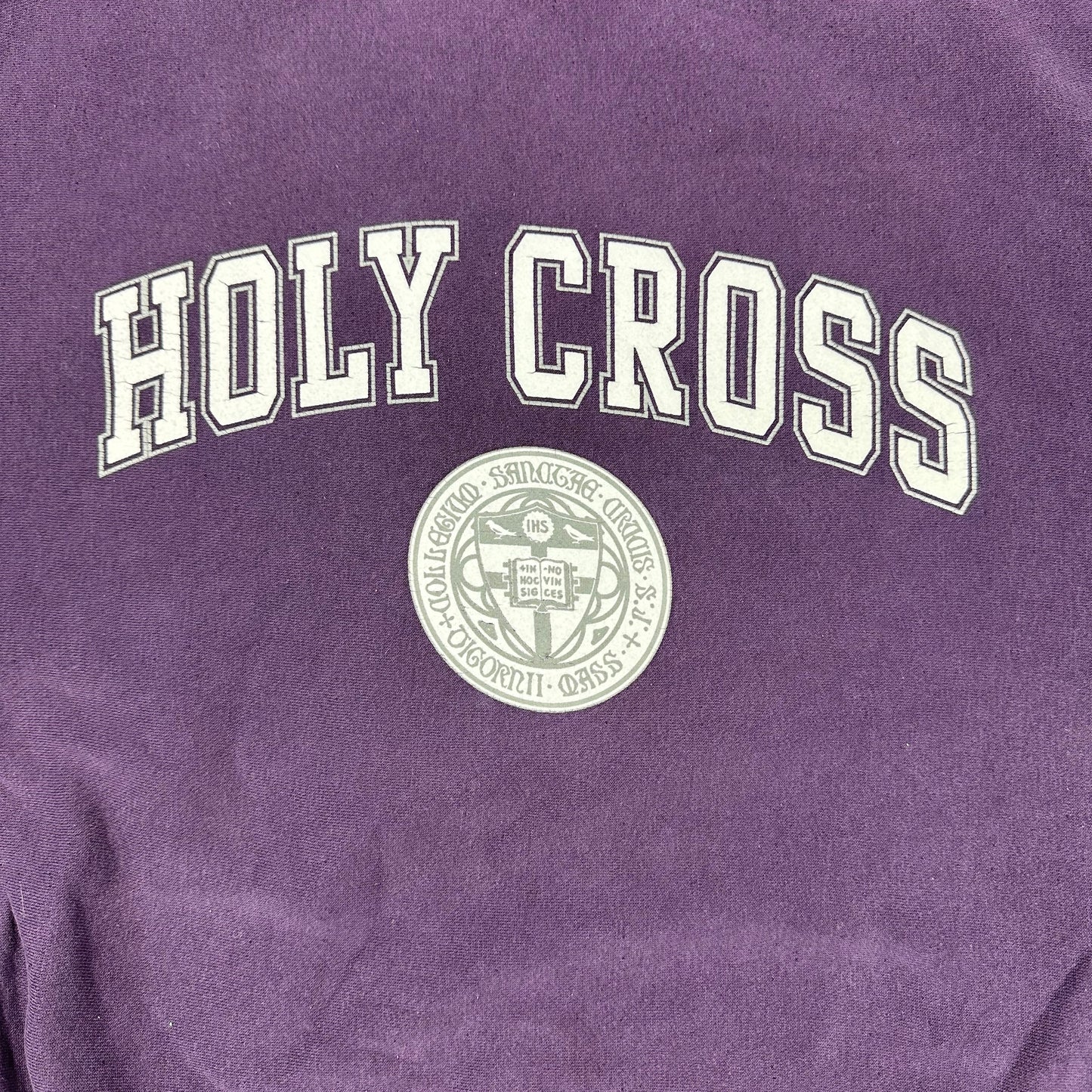 Vintage College of the Holy Cross Purple MV Pro Weave Sweatshirt