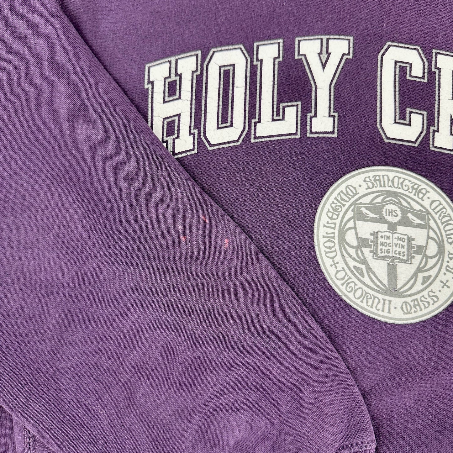 Vintage College of the Holy Cross Purple MV Pro Weave Sweatshirt