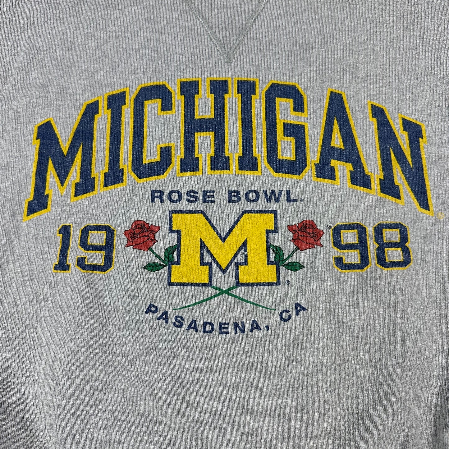 Vintage University of Michigan Gray 1998 Rose Bowl Champion Sweatshirt