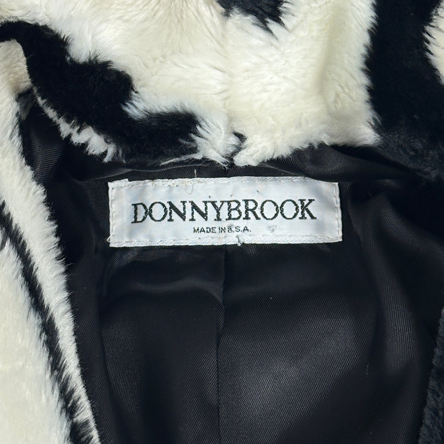 Vintage Donny Brook Jacket Picasso Faux Fur Coat