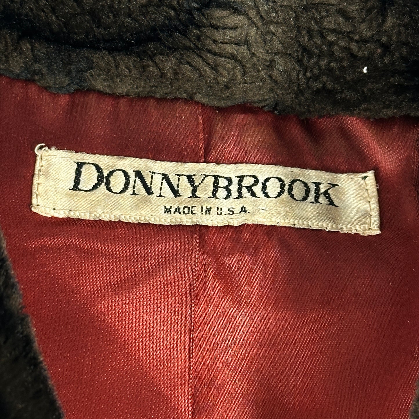 Vintage Donny Brook Jacket Brown Jaguars Faux Fur
