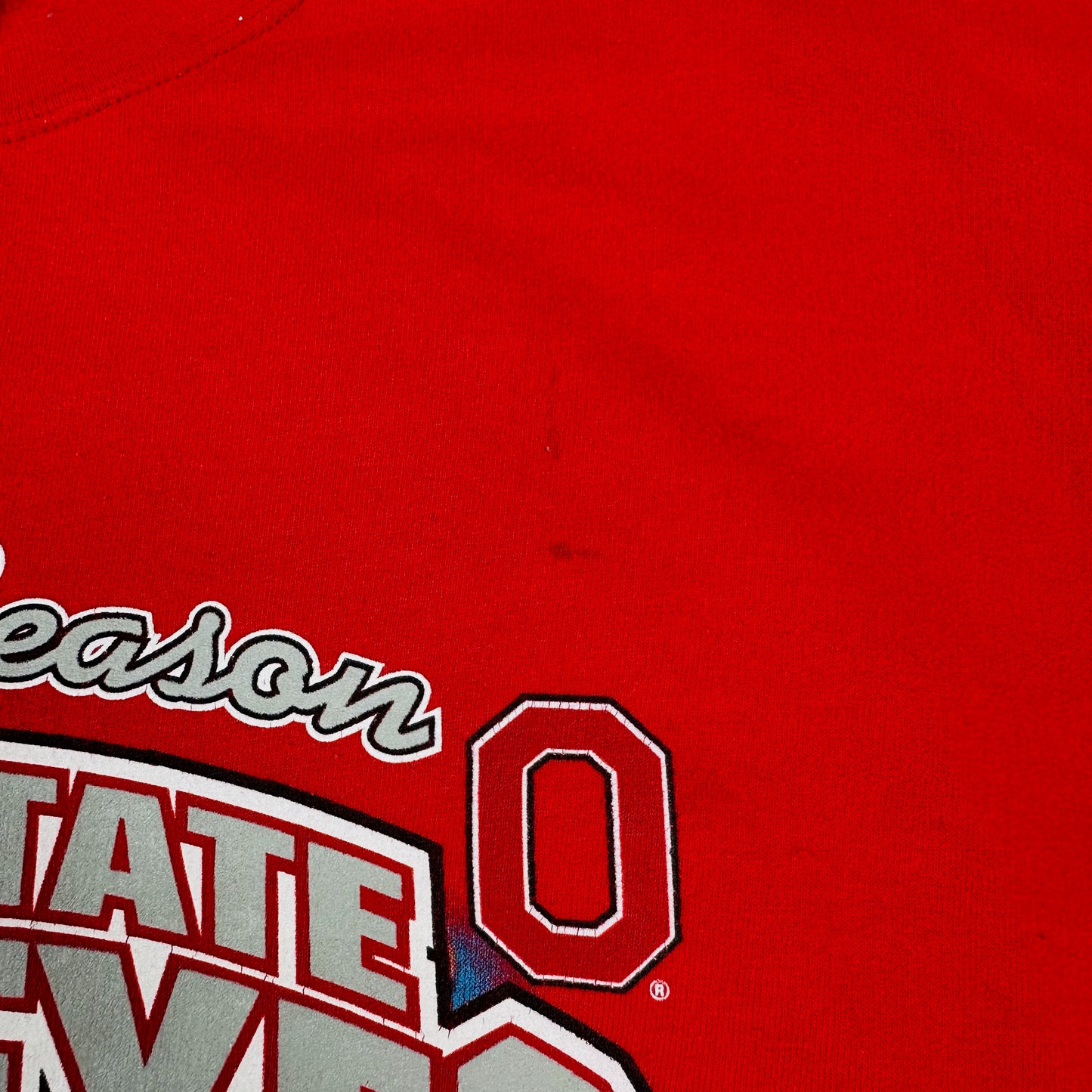 Vintage Ohio State University Buckeyes 2002 Football Nation Champions Red Sweatshirt