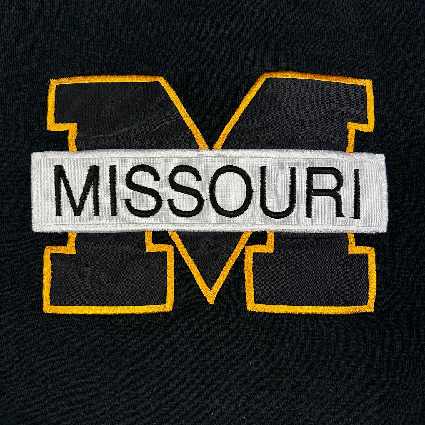 Vintage University of Missouri Black Embroidered Sweatshirt