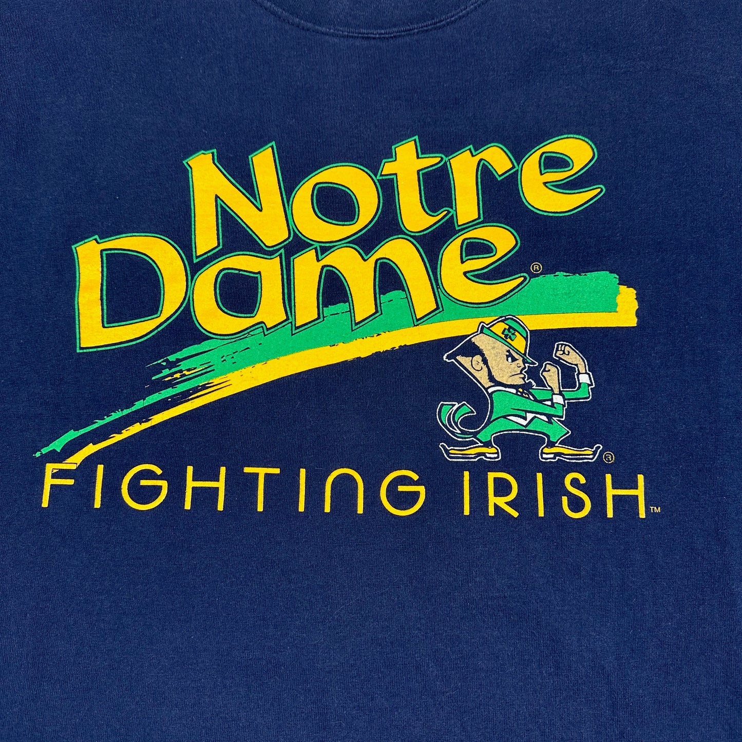 Notre Dame Fighting Irish Navy Blue Cropped Tee