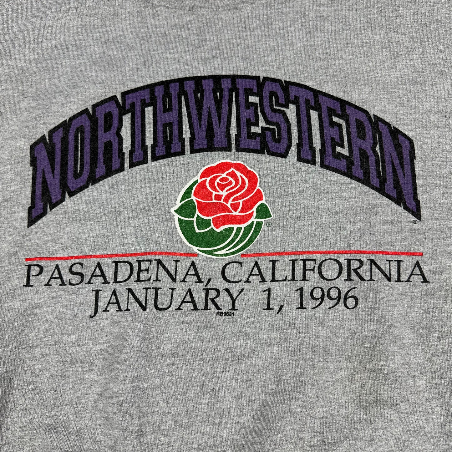 Vintage Northwestern University Gray 1996 Rose Bowl Starter Sweatshirt