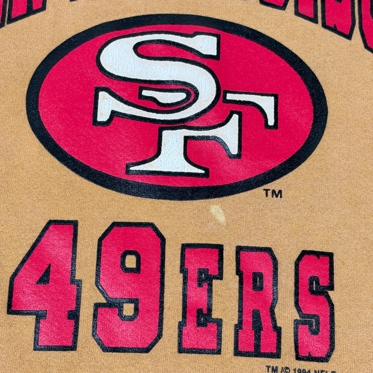 Vintage San Francisco 49ers Sweatshirt Gold