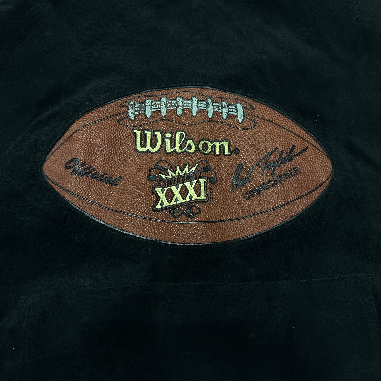 Vintage Wilson Super Bowl XXI Official Leather Jacket