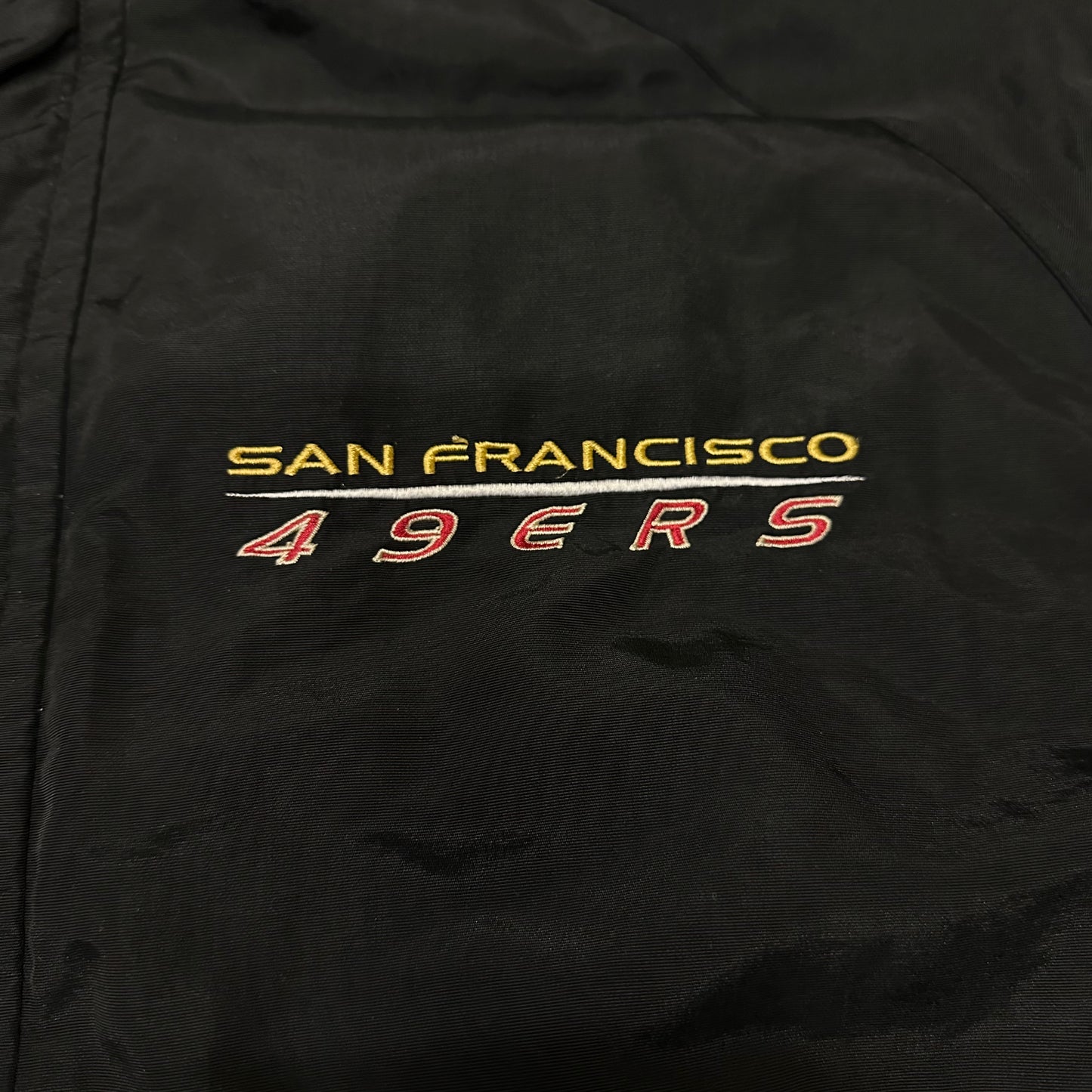 Vintage San Francisco 49ers Black Team NFL Windbreaker Jacket