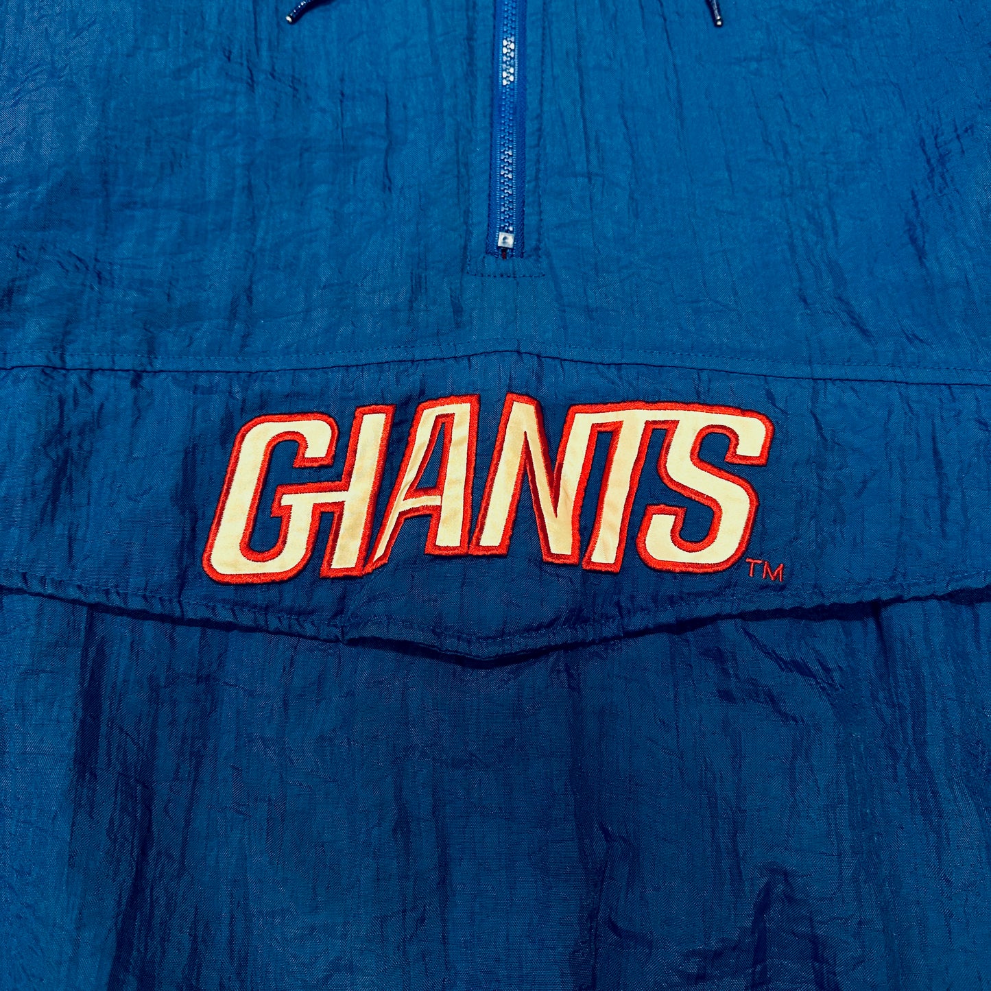 Vintage New York Giants Blue Starter Pullover Puffer Jacket