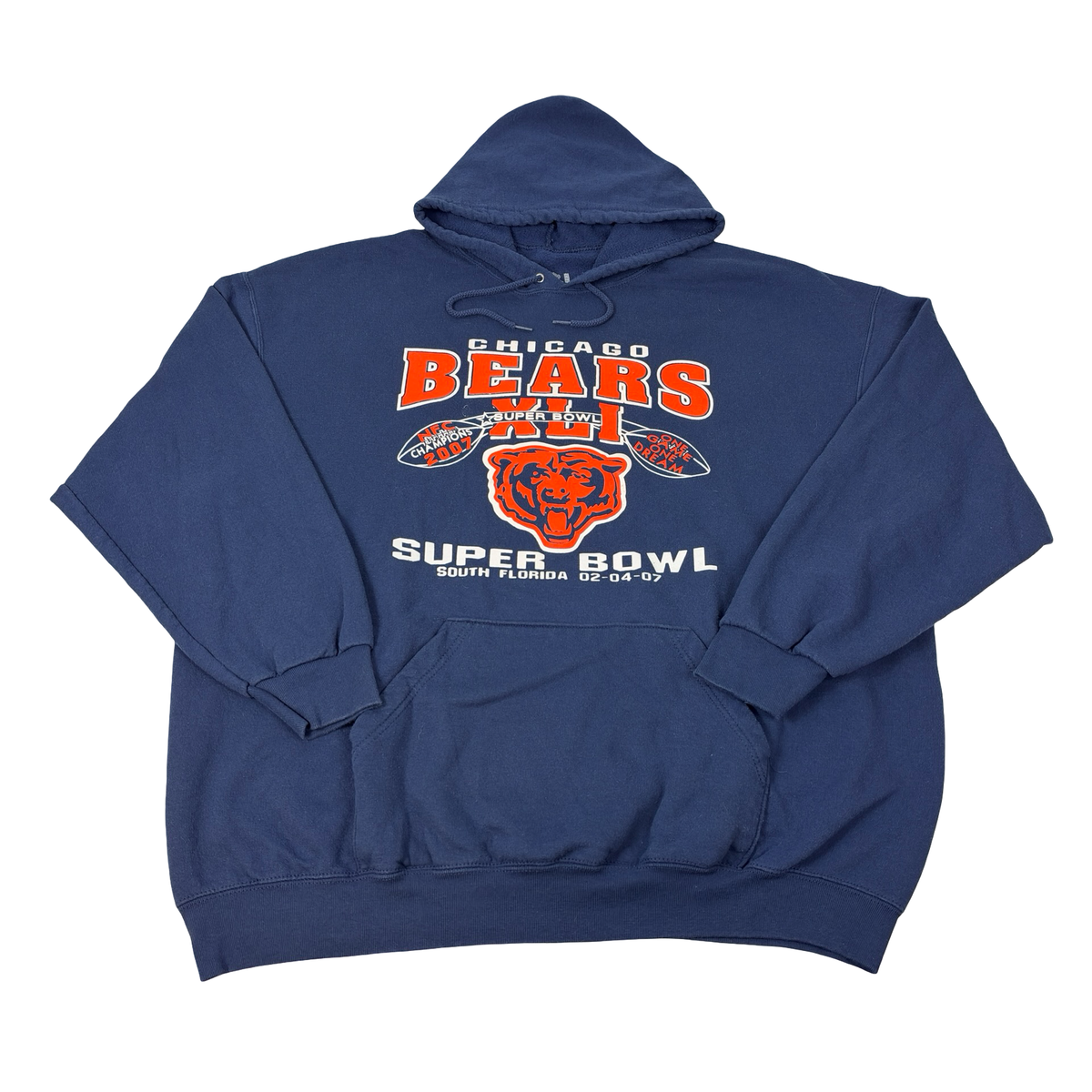 Vintage Chicago Bears Hoodie Super Bowl 2007
