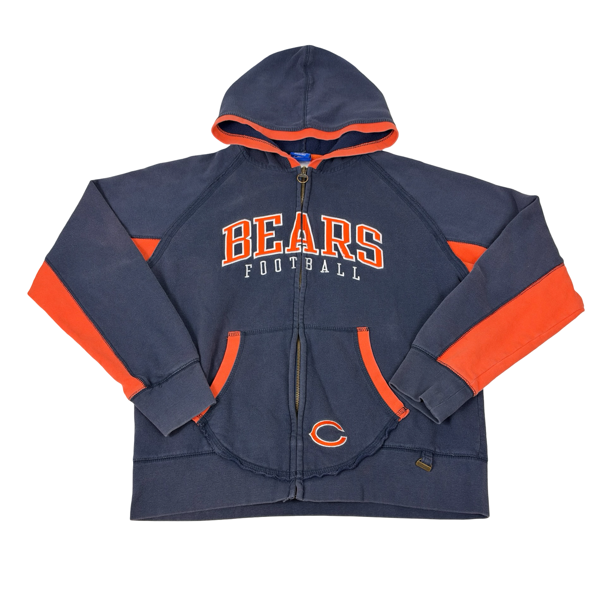 Vintage Chicago Bears Hoodie Full Zip Youth