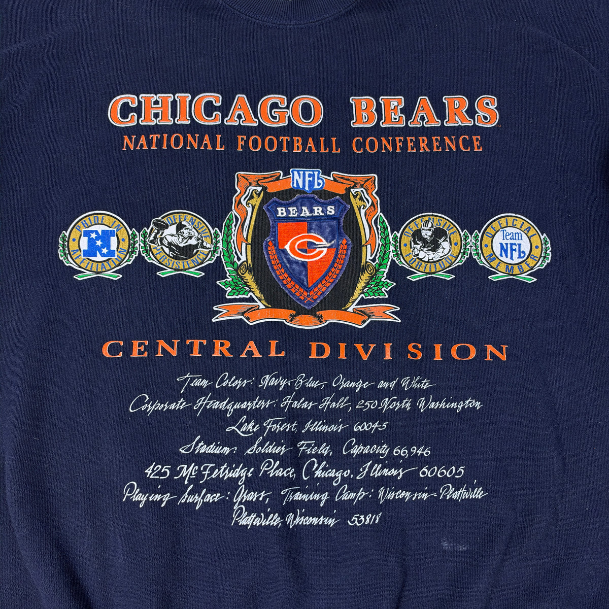 Vintage Chicago Bears Sweatshirt Nutmeg Crest