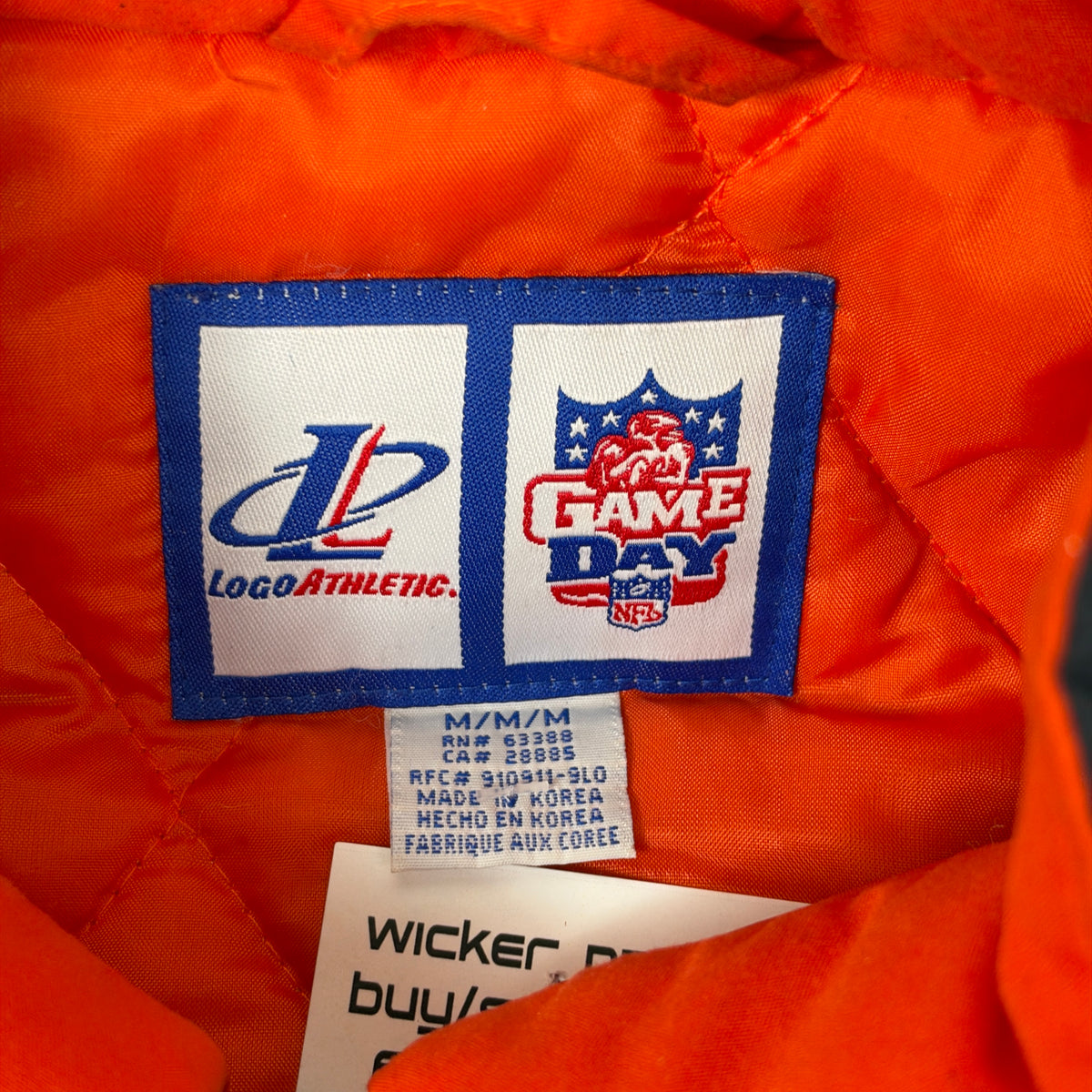 Vintage Chicago Bears Jacket Winter Puffer Logo Athletic