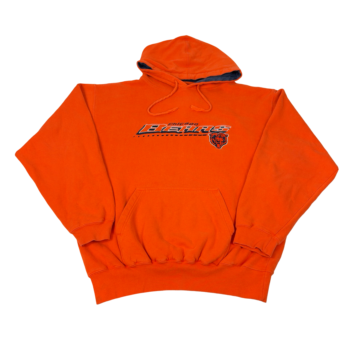Vintage Chicago Bears Hoodie Logo Athletic Orange