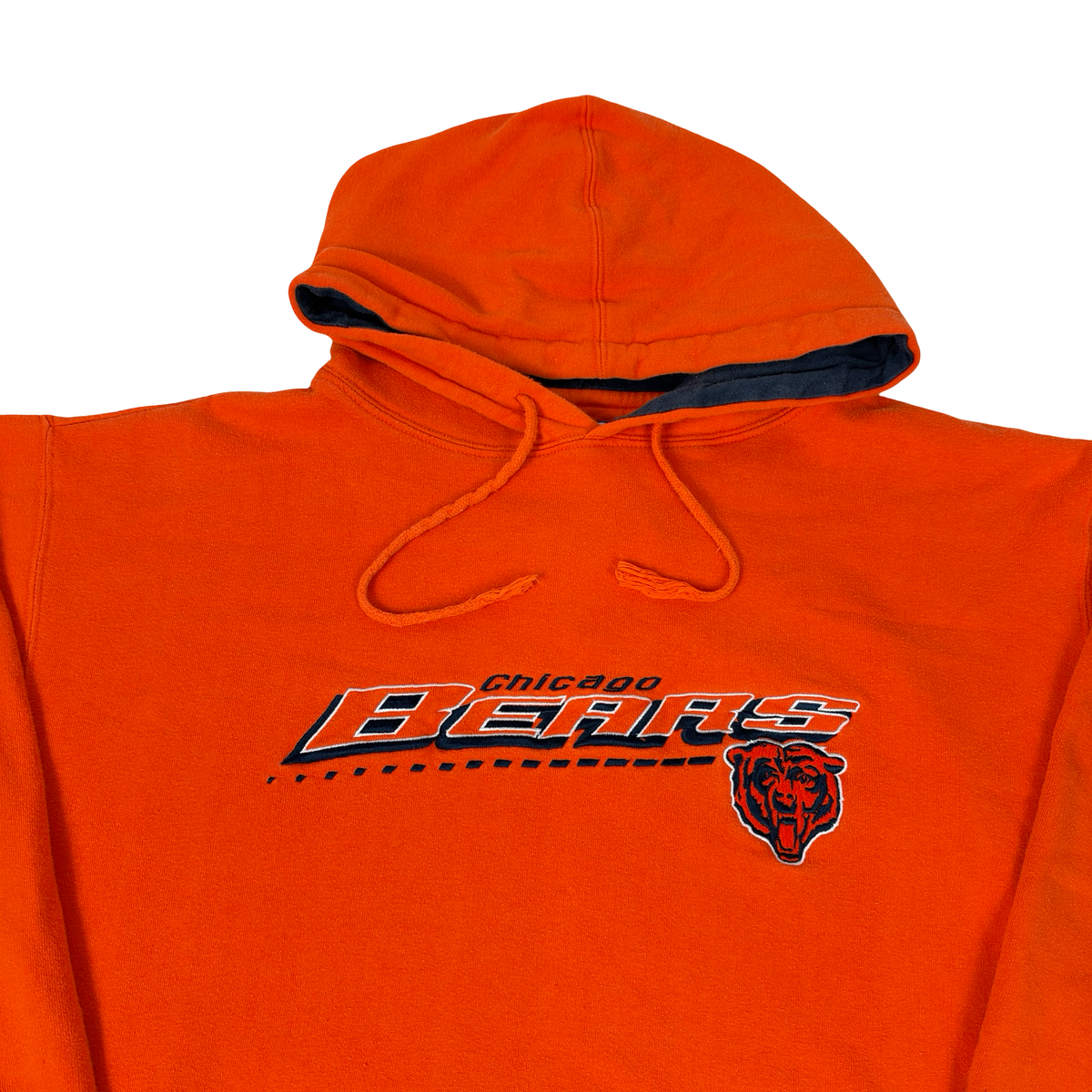 Vintage Chicago Bears Hoodie Logo Athletic Orange