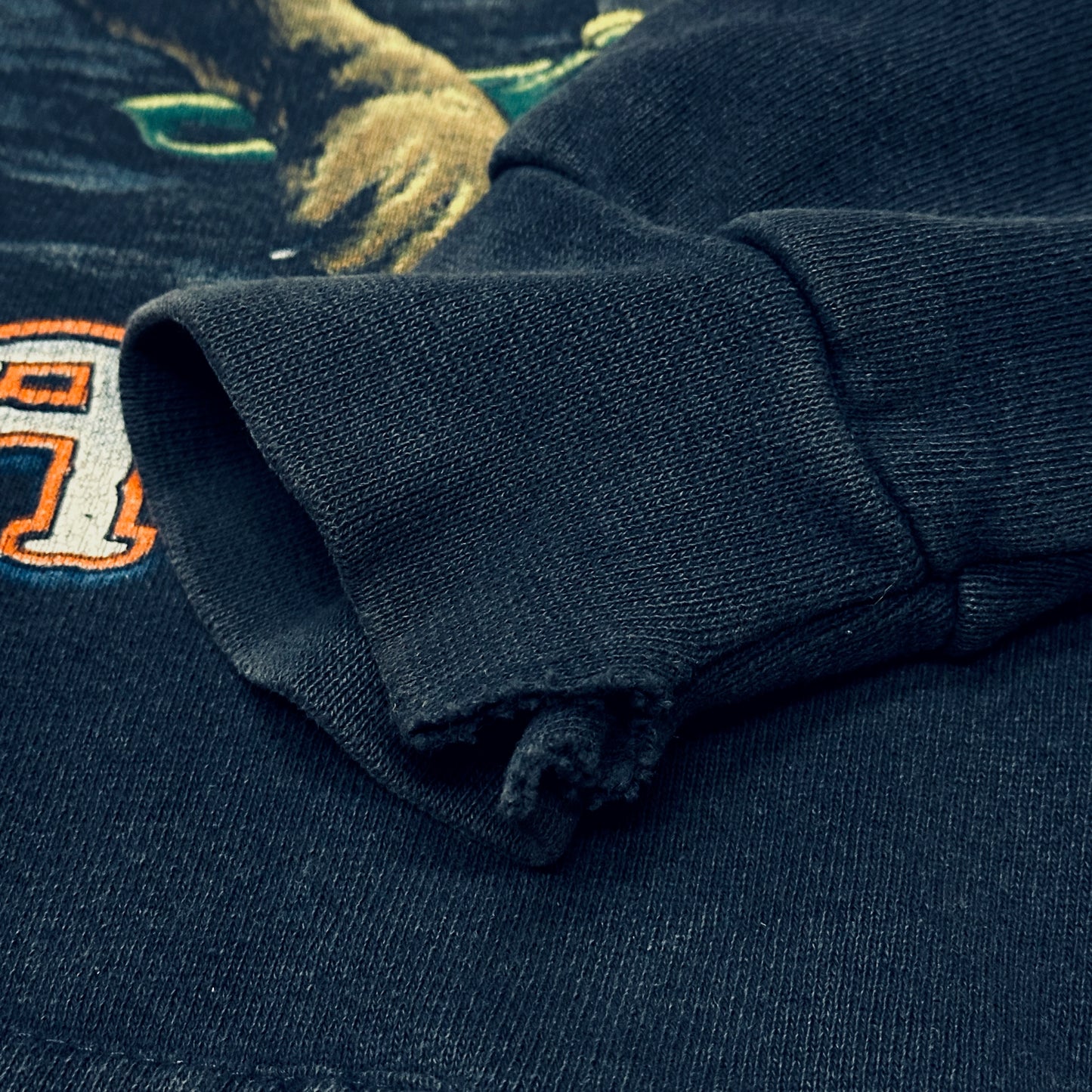 Vintage Chicago Bears NFL Grim Reaper Navy Blue Hoodie