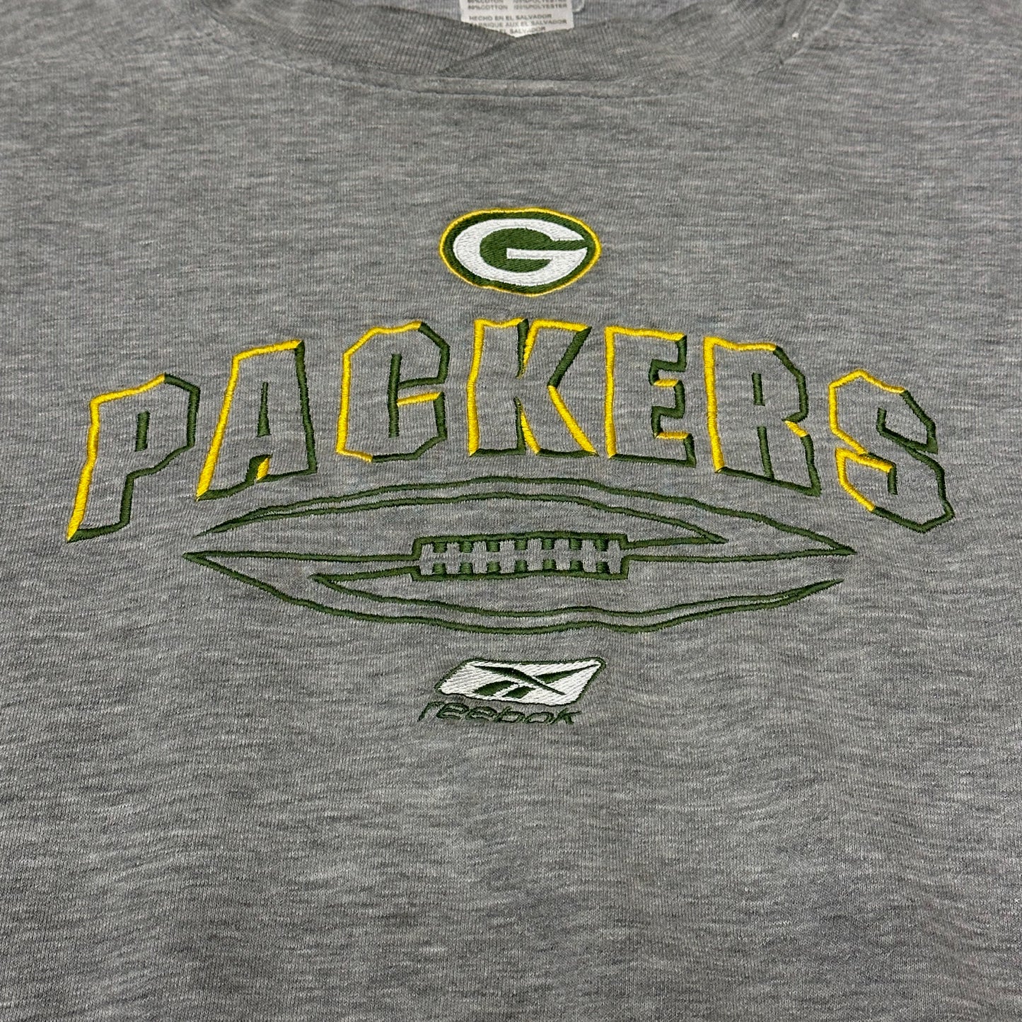 Vintage Green Bay Packers Sweatshirt Gray Reebok