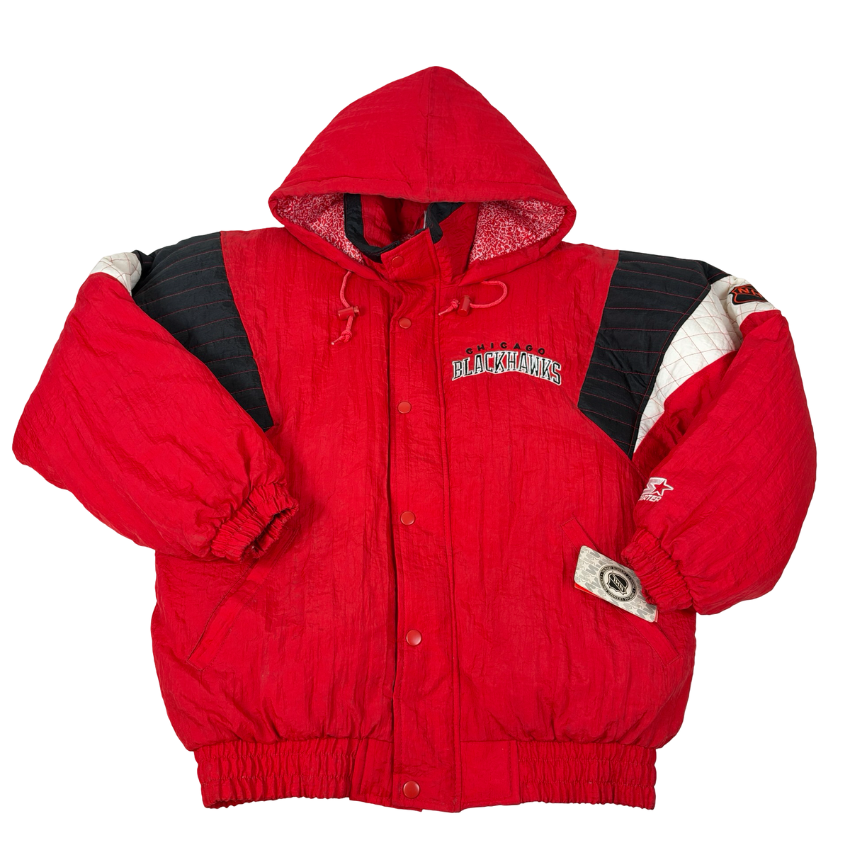Vintage Chicago Blackhawks Jacket Starter Full Zip Red