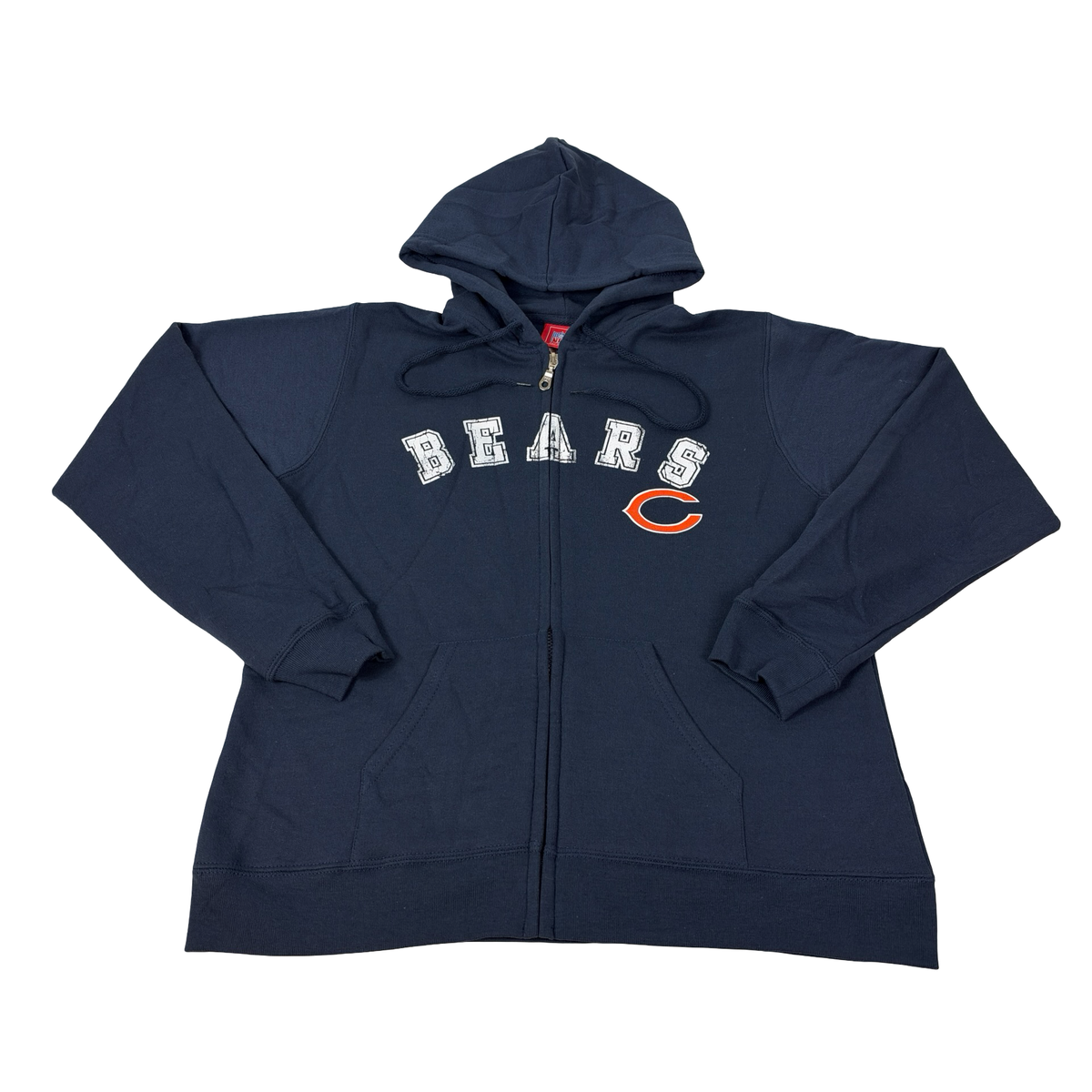 Vintage Chicago Bears Hoodie Women's Full Zip Blue