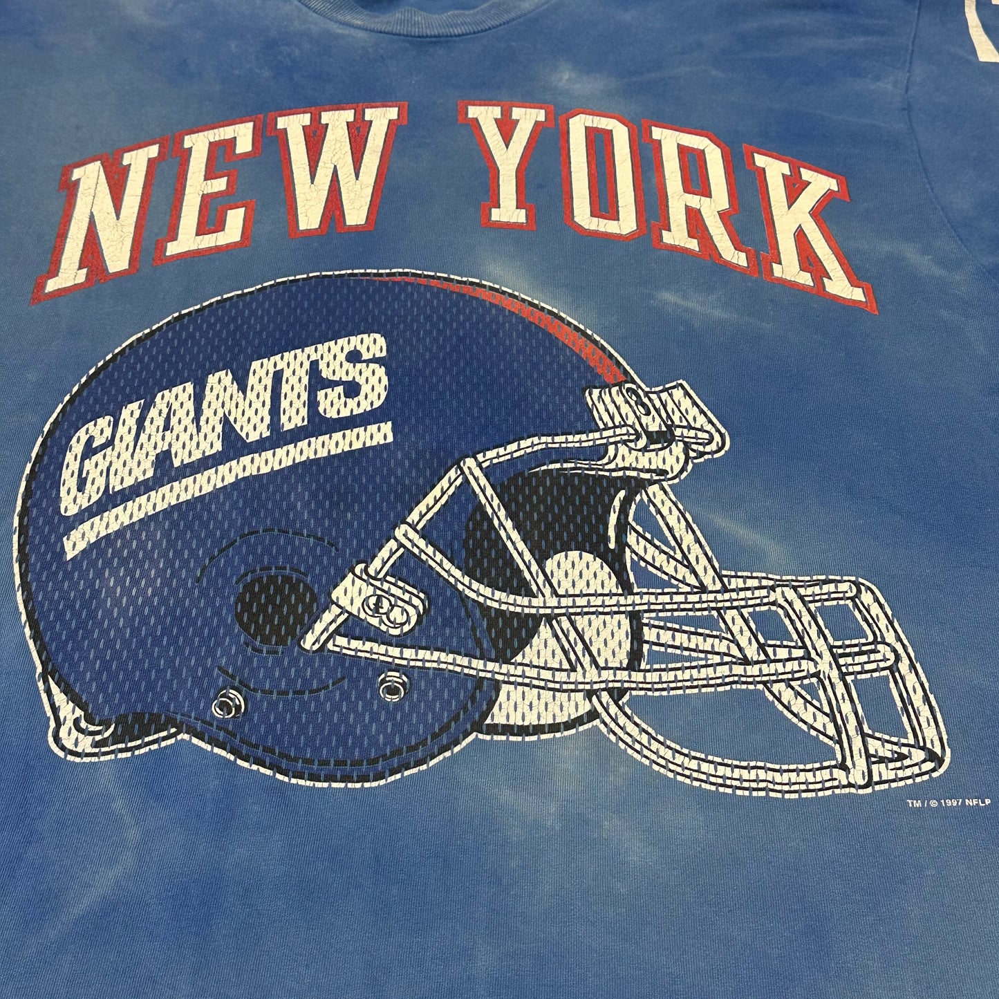 Vintage New York Giants 1997 NFL Blue Faded Tee