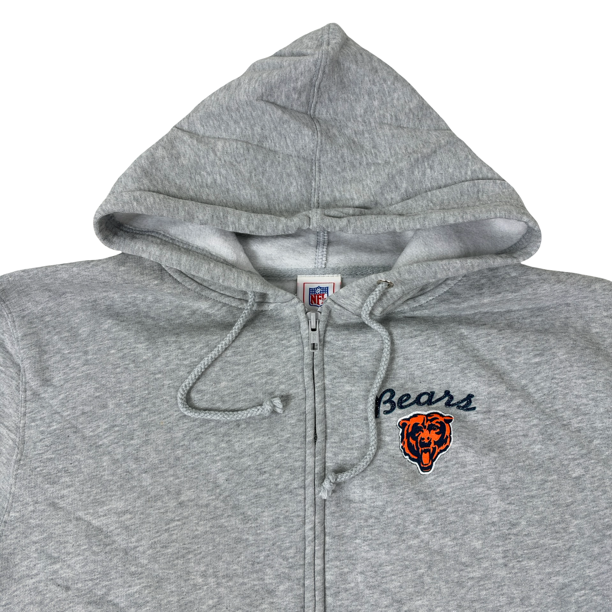 Vintage Chicago Bears Hoodie Women's Full Zip Gray