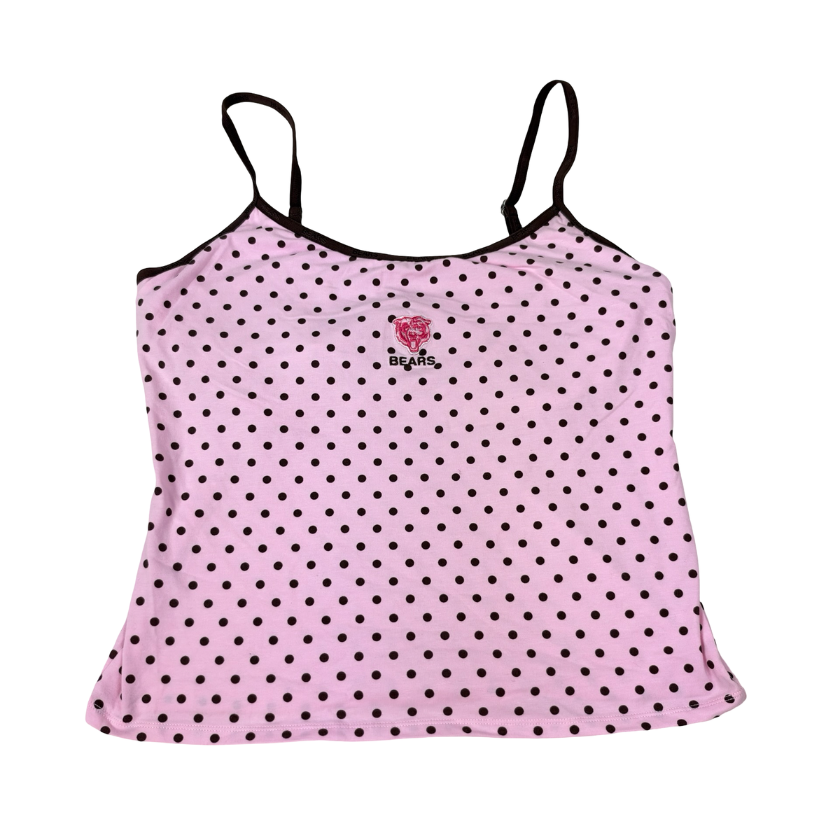 Women's Vintage Chicago Bears Camisole Pink Polkadot
