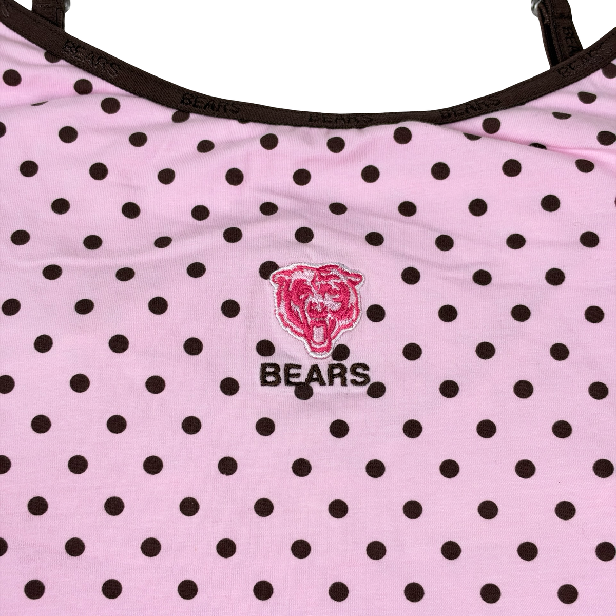 Women's Vintage Chicago Bears Camisole Pink Polkadot