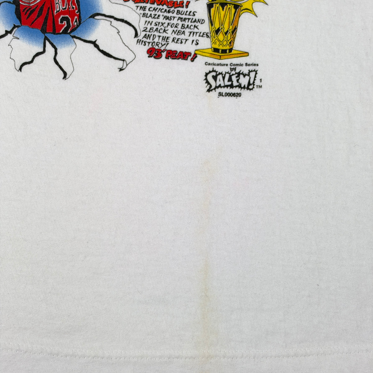 Vintage Chicago Bulls Shirt 1993 Championship Caricature