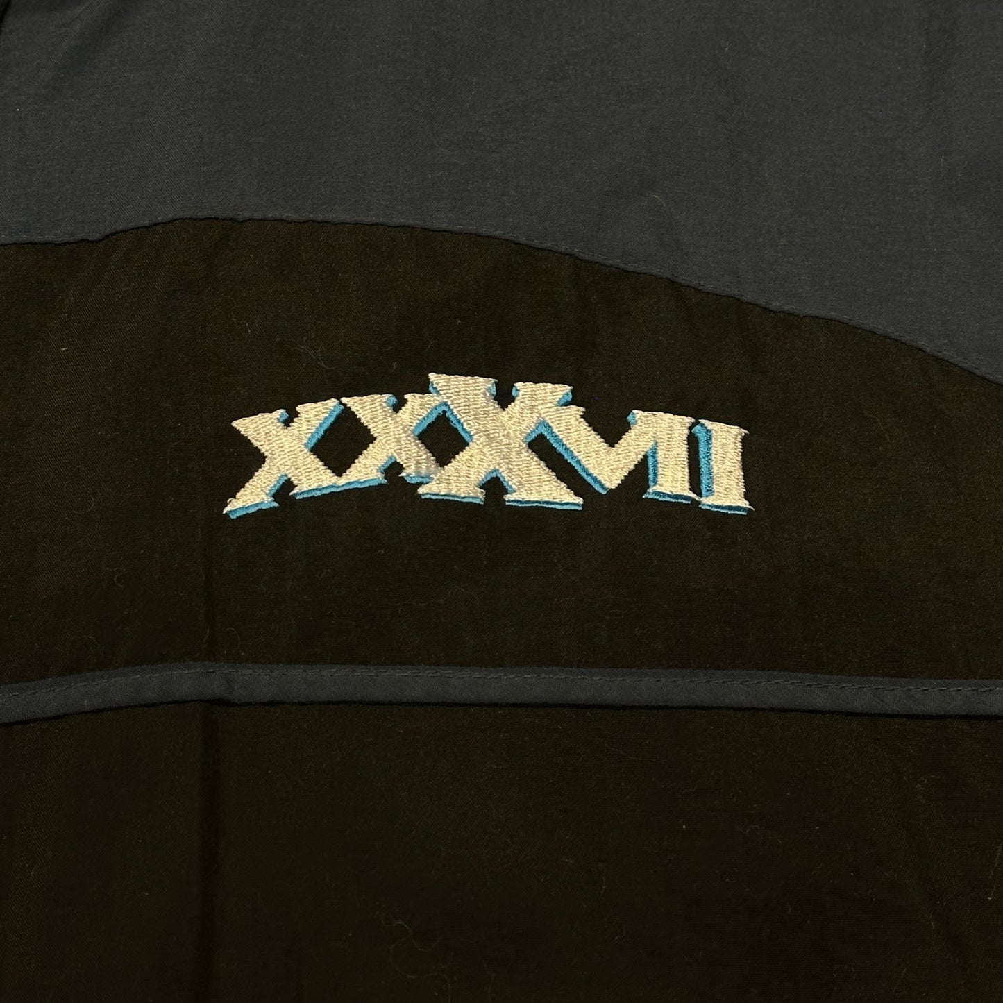 Vintage Super Bowl XXXVII NFL Black & Blue Windbreaker Jacket