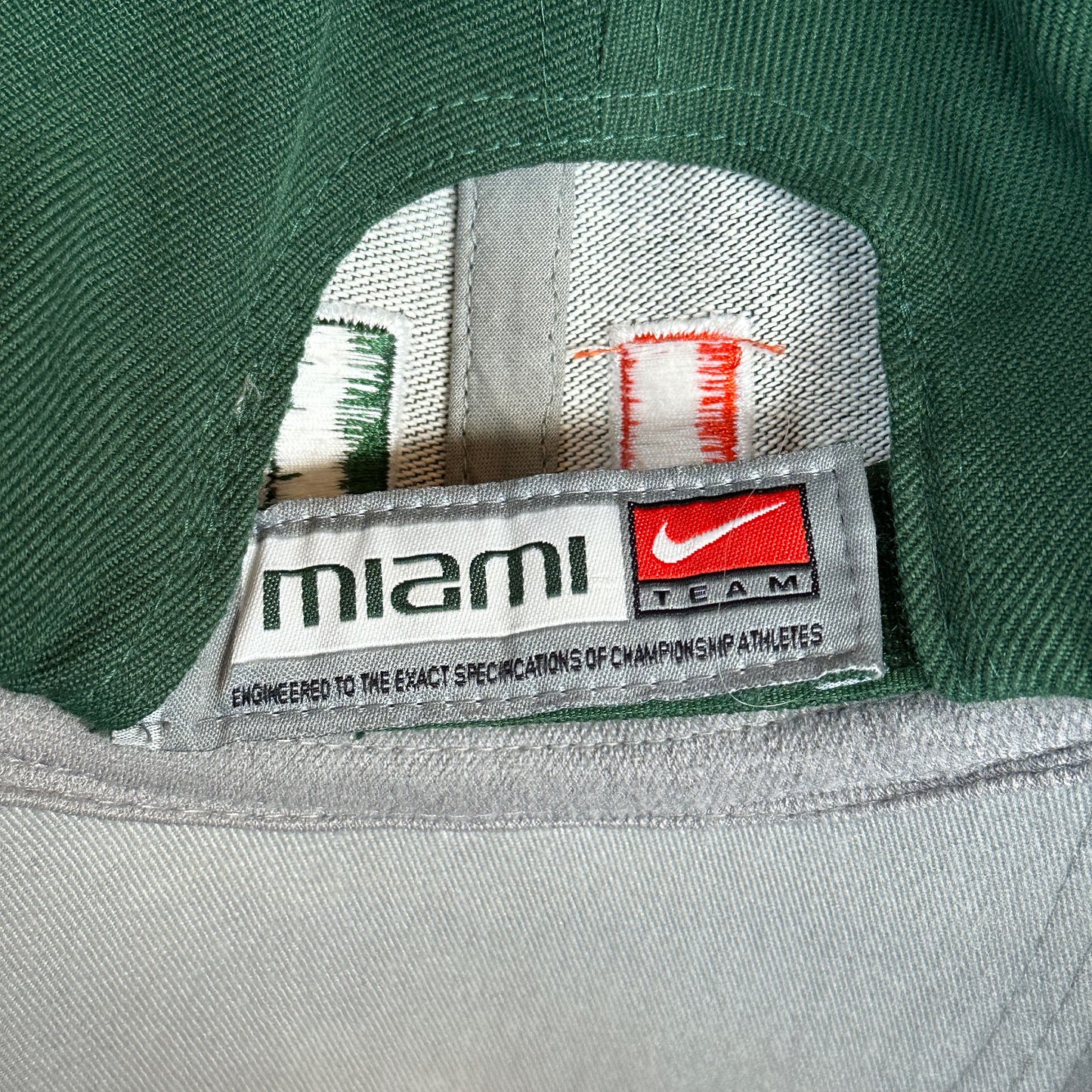 University of Miami Hurricanes Green Nike Velcro Hat