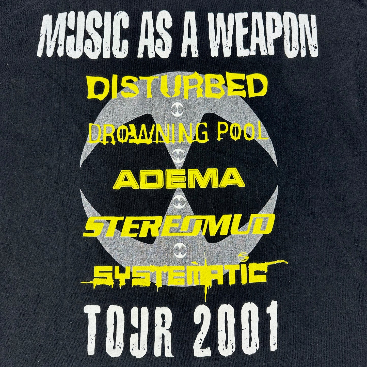 Vintage Music As A Weapon Tour 2001 Black Tee