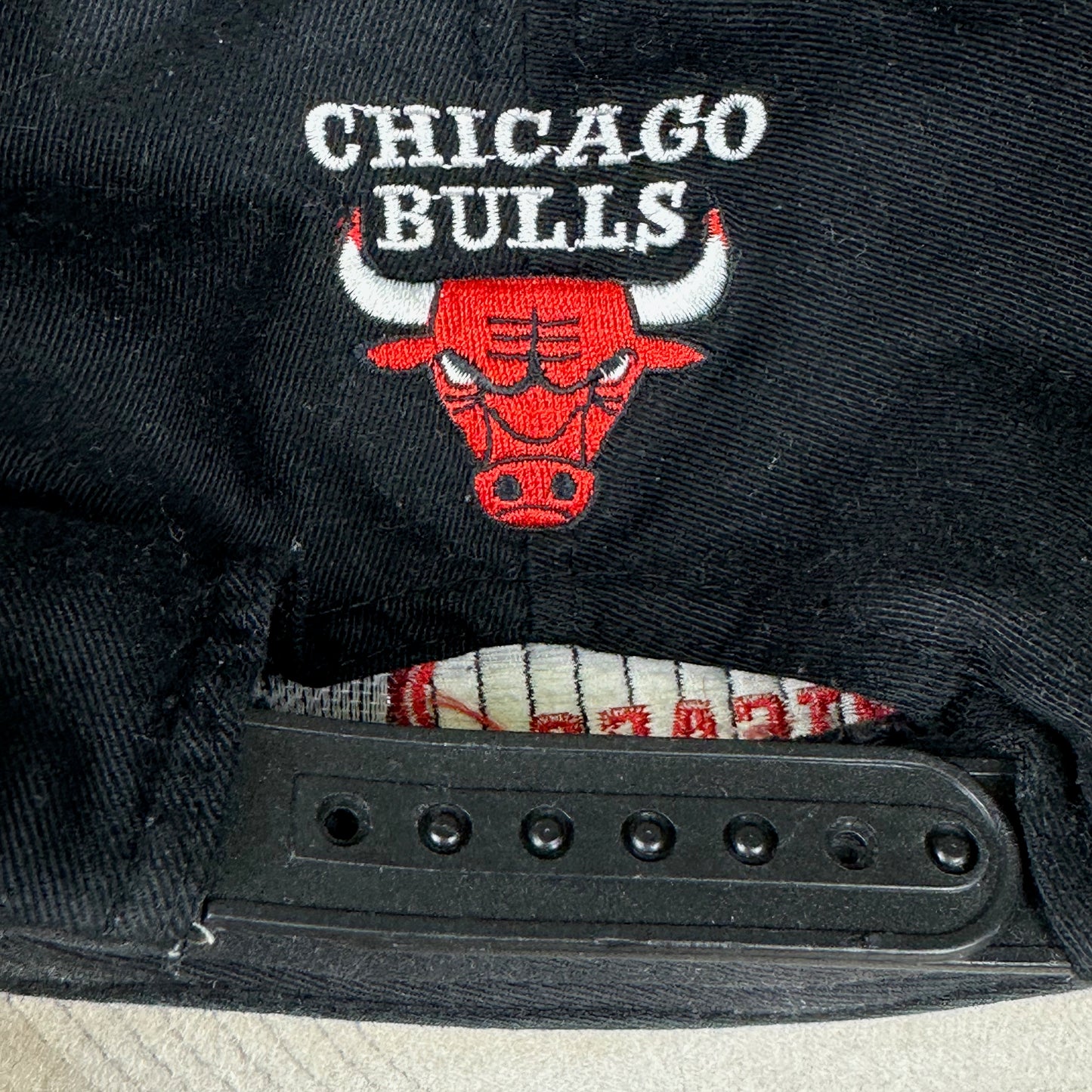 Vintage Chicago Bulls Hat NBA Snapback Box Seat