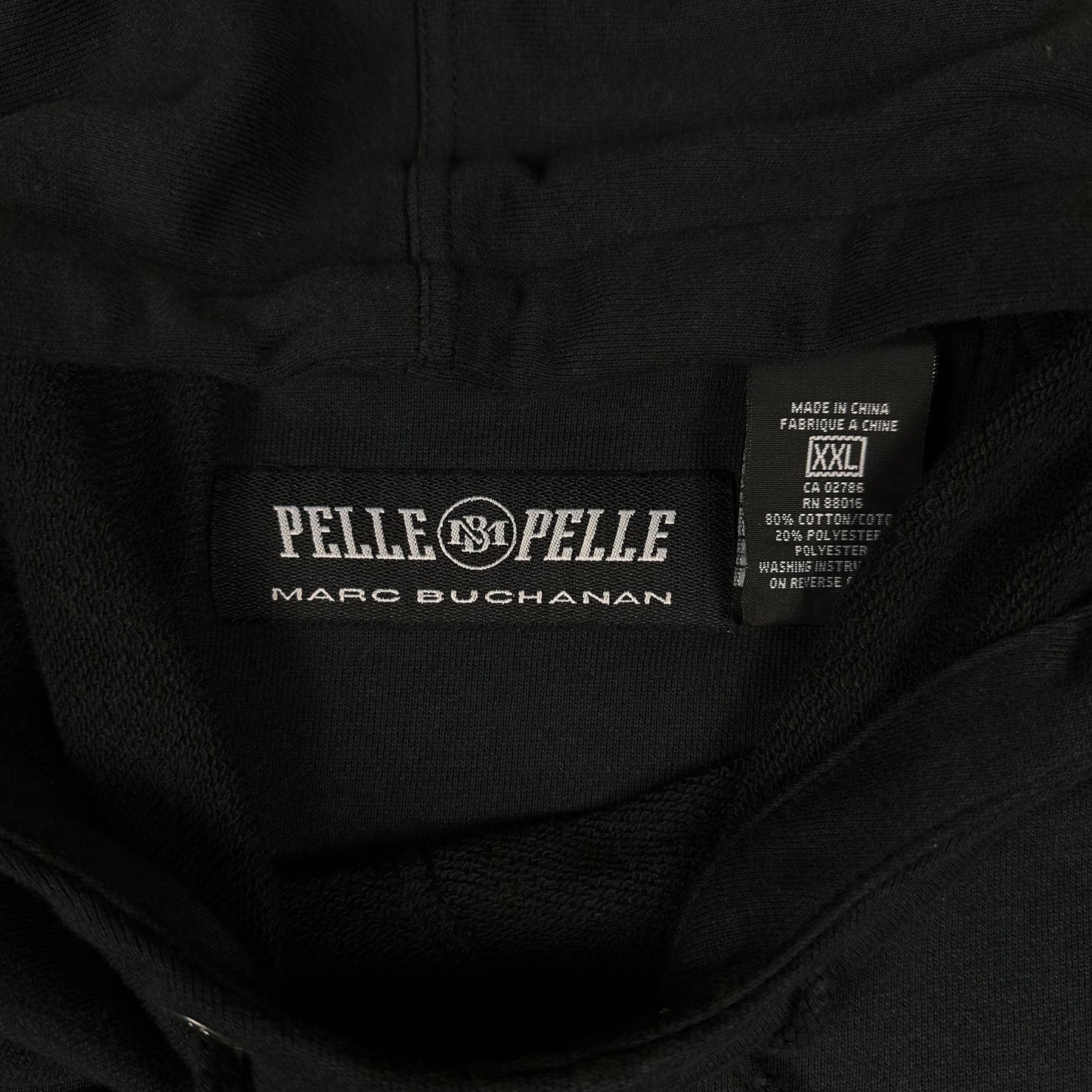 Vintage Pelle Pelle Y2K Hoodie Black