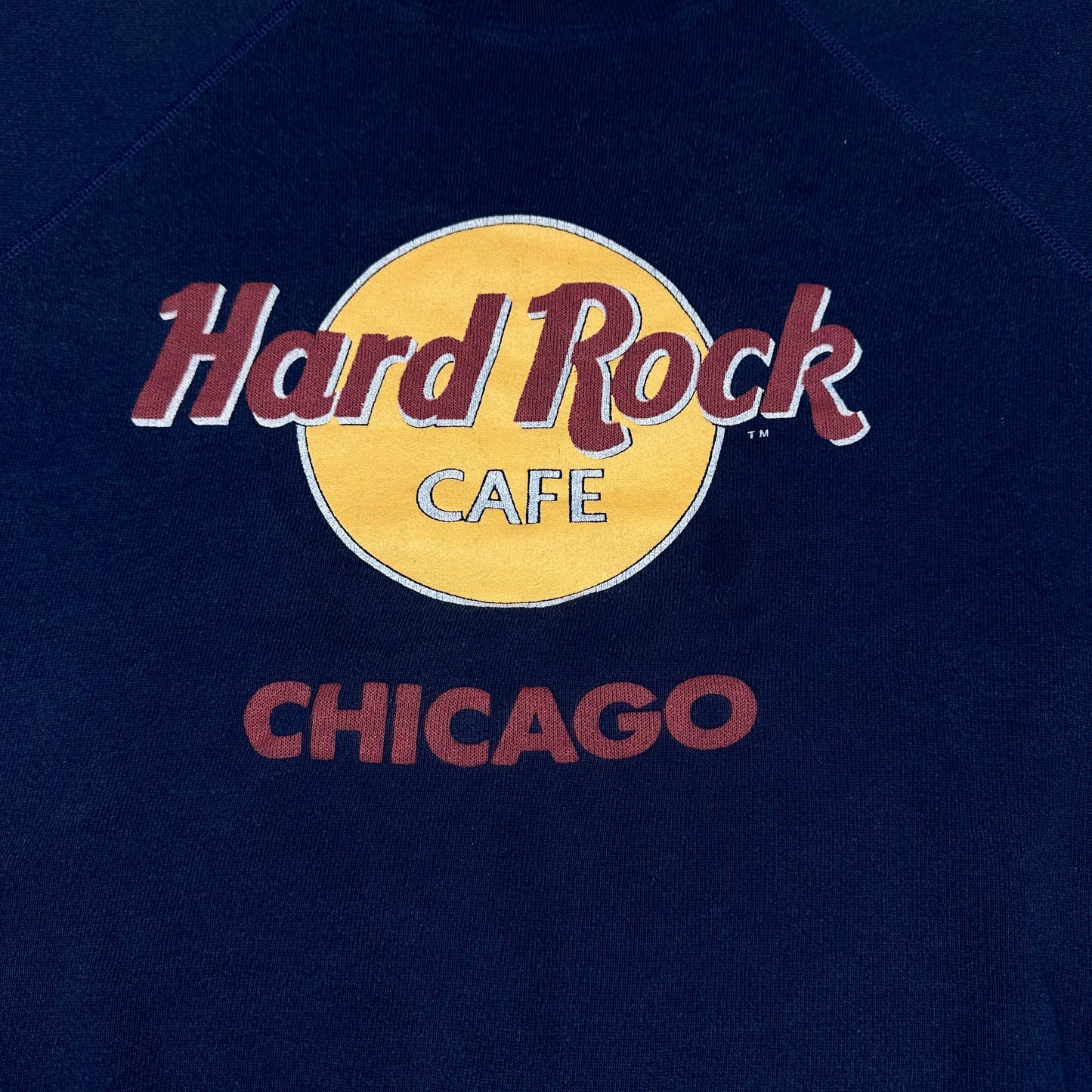 Vintage Hard Rock Cafe Sweatshirt Chicago Navy Blue