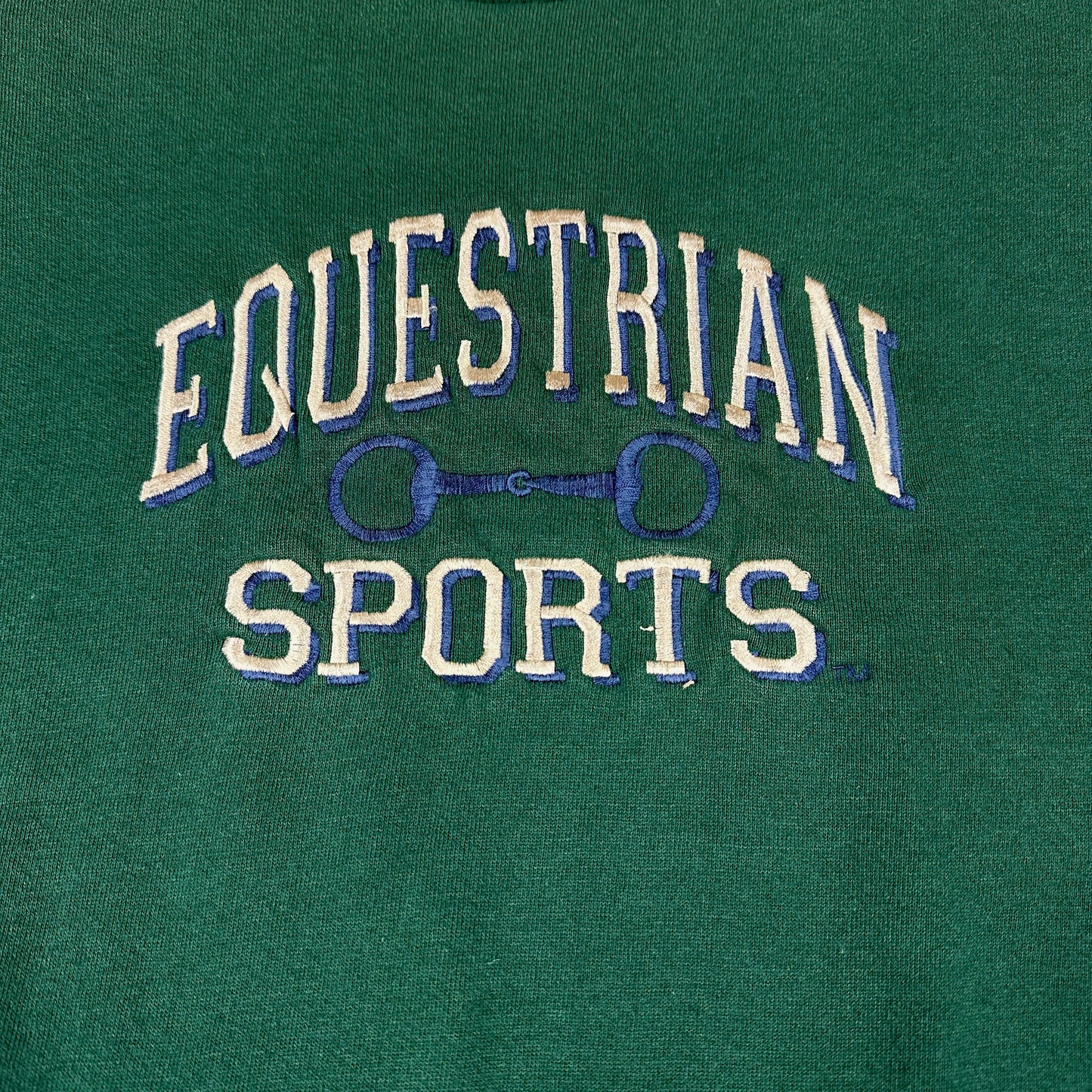 Vintage Equestrian Sports Forest Green Sweatshirt