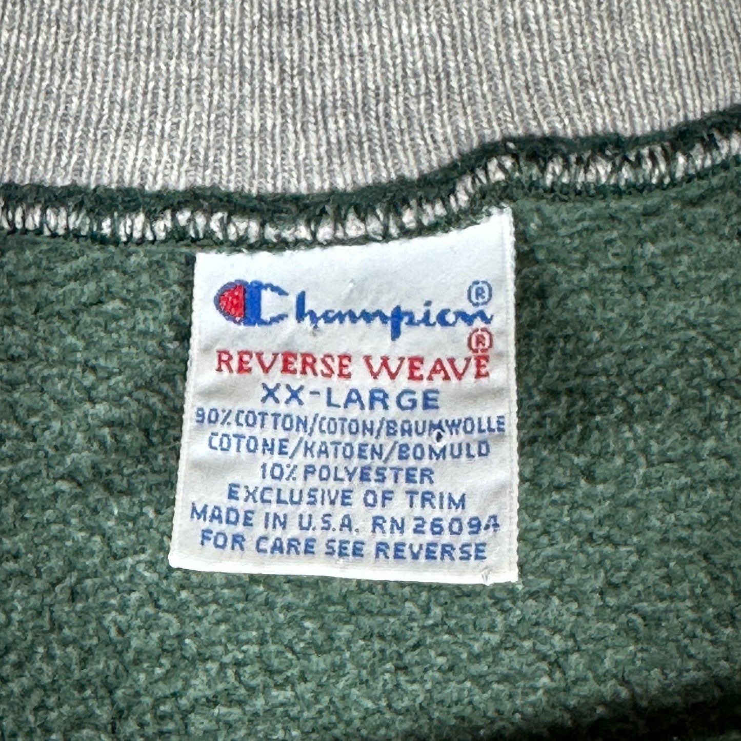 Vintage Champion Sweatshirt Green Reverse Weave