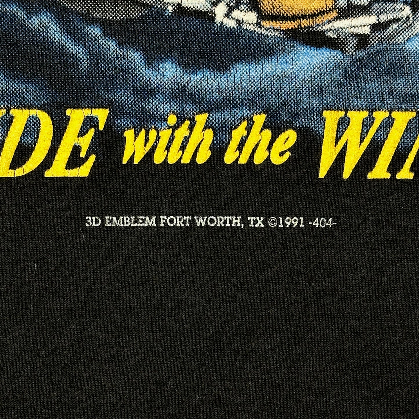 Vintage Harley Davidson Ride with the Wind 1991 Black Tee