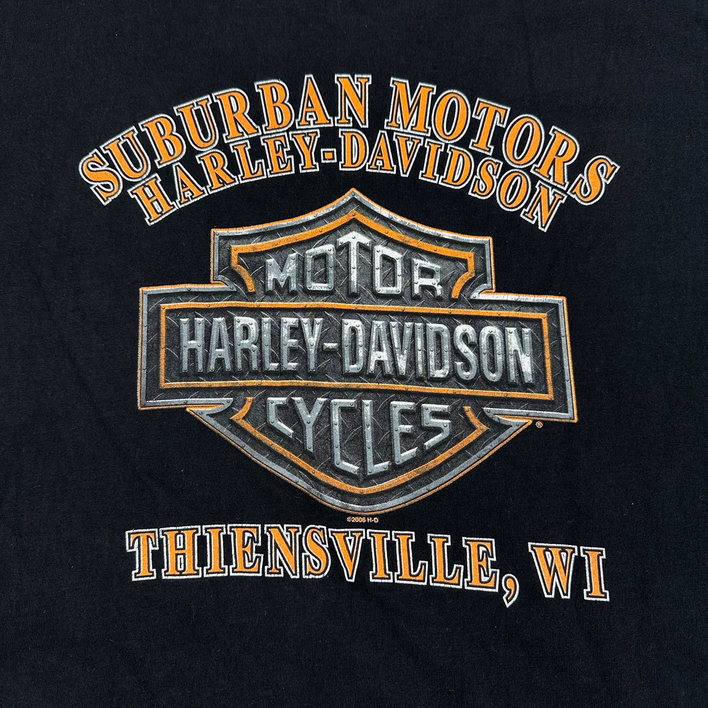 Harley Davidson Motorcycles 2007 Thiensville Wisconsin Black Tee