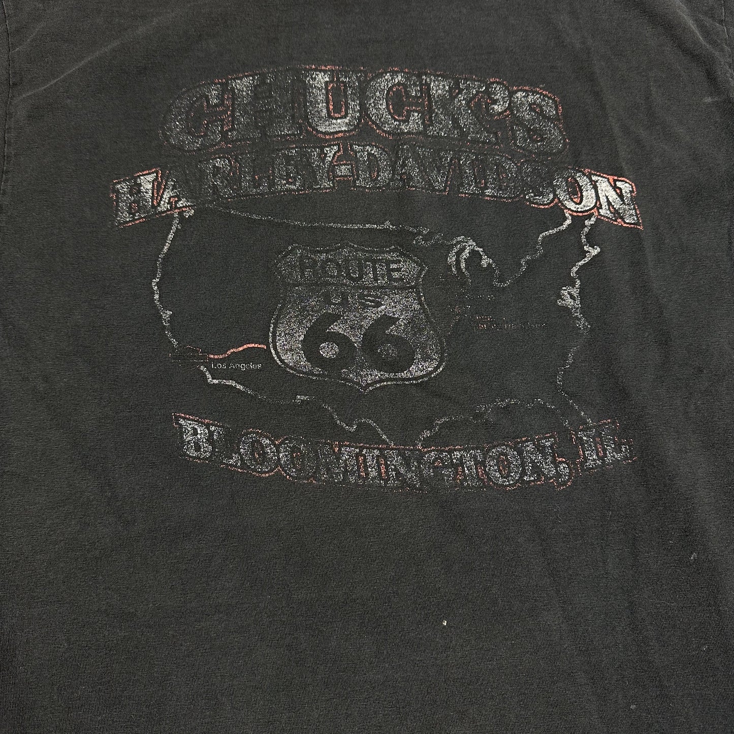 Vintage Harley Davidson Faded Black Eagle Tee (Distressed)