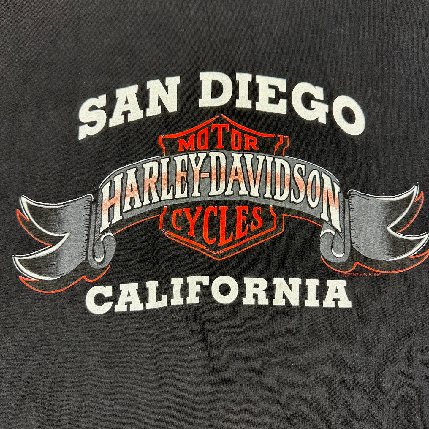 Vintage Harley Davidson California Eagle Black Tee