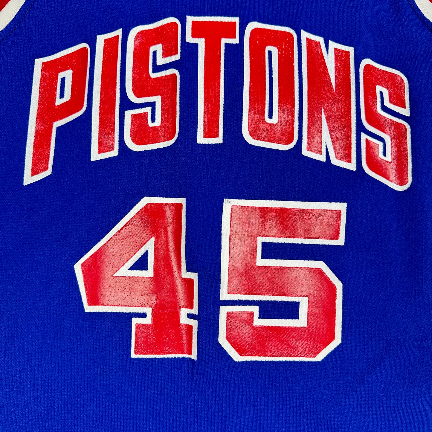 Vintage Adrian Dantley Detroit Pistons Blue Sand Knit Basketball Jersey