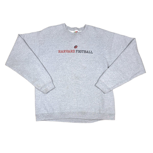 Vintage Harvard University Football Gray Sweatshirt