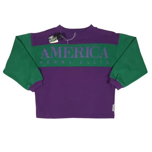 Vintage Perry Ellis America Purple Green Sweatshirt