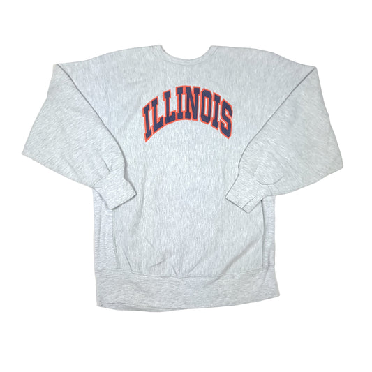 Vintage University of Illinois at Urbana Champaign Gray Champion Reverse Weave Sweatshirt