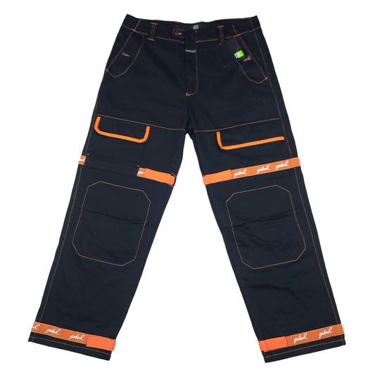 Marithe Francois Girbaud Black Orange Pants